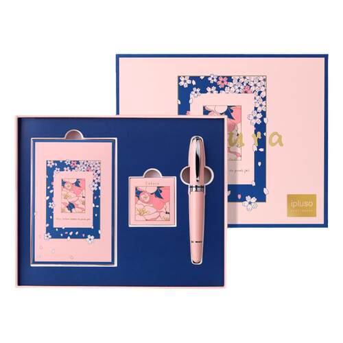 【新年礼物】ipluso/意索樱花粉仙女钢笔安迪香氛系列高颜值礼盒装刻字定制高档礼品送女友闺蜜生日礼物