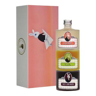 兔兔冷泉酒飞机兔礼盒装梅子桑葚金桔口味低度微醺果酒台湾进口