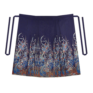 与鲛和颂织造司原创明制马面裙汉服配轻奢高级感暗纹提花短袖上衣