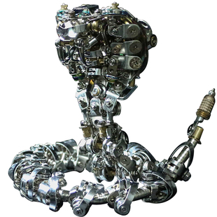 机械党银翼蝰蛇金属拼装模型3d立体磁吸积木赛博朋克精密机械玩具