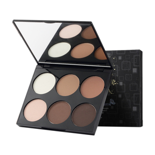 哑光高光阴影组合修容粉盘带镜子鼻影粉侧影暗影眉粉化妆修颜粉饼
