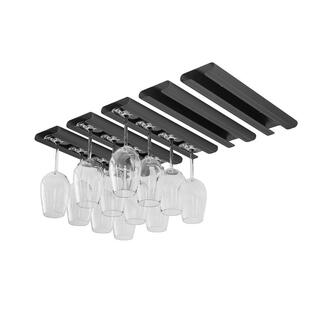 米司库悬挂吊装酒杯架铝合金高脚酒杯倒挂收纳架酒柜顶装红酒杯架