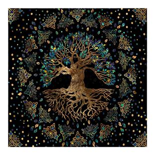 罗牌塔桌布生命之树彩色 推牌布塔罗布 tarot cloth桌布垫子锁边