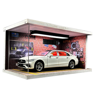 梅赛德斯奔驰C260L豪华版汽车模型收藏仿真灯光合金车模玩具礼物