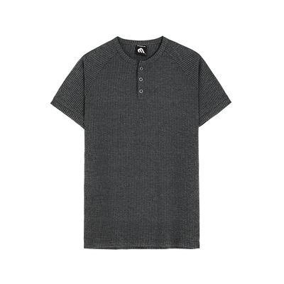 MRCYC亨利领修身圆领短袖T恤男夏