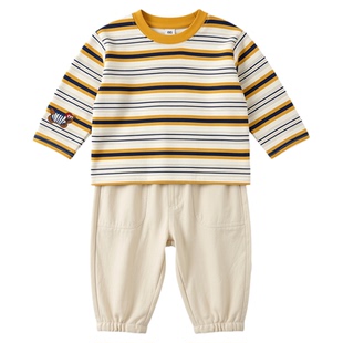 2026新款男童春装套装超好看宝宝春天衣服韩版春季T恤婴儿牛仔裤