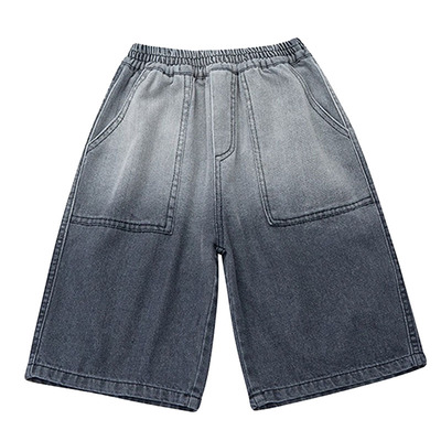 儿童长裤牛仔短裤渐变五分裤韩版