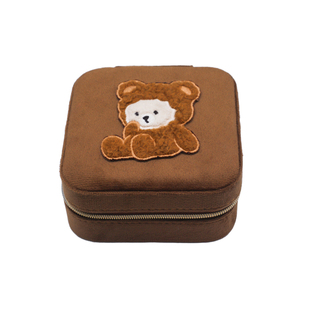 「熊熊家族第五代」可爱小熊首饰盒戒指项链收纳盒女耳环耳钉简约