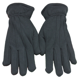 冬季防寒加绒手套舞蹈表演保安黑白加厚款背三筋礼仪司机酒店物业