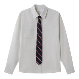 wtmp日系校供感制服尖领硬领纯白长袖衬衫JK女生DK男生学院风衬衣