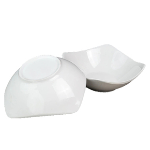 四角盘子菜盘家用陶瓷纯色碗盘沙拉碗深盘可微波炉简约深碗翘脚碗