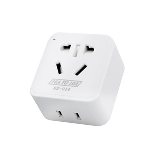 空调插座转换器16A转10A一转一排插带开关三孔转五孔转换插头家用