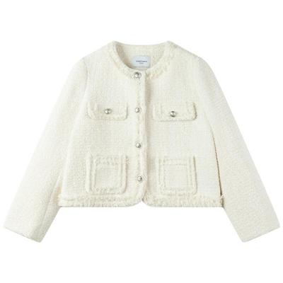 【玛德琳千金】细闪小香风外套女童短外套粗花呢贵气上衣腰裙