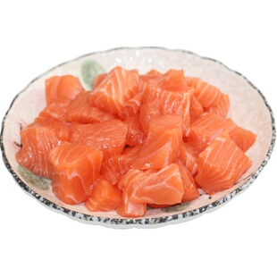 鲜有汇聚 冰鲜三文鱼肉丁500g 可做三文鱼炒饭辅食 三文鱼色拉