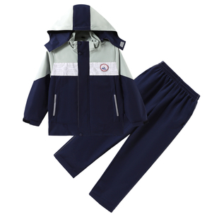 江西吉安小学生初中校服秋冬新款三件套冲锋衣运动班服学院风园服