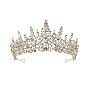 儿童皇冠头饰公主女童水晶王冠主持人发饰高端大气发夹晚礼服发箍