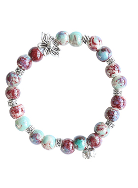 中式民族风景德镇陶瓷手链手串串珠手饰国风复古瓷珠闺蜜首饰女生