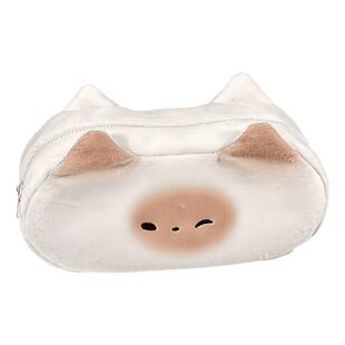 猫猫笔袋奶呼呼烤面包铅笔袋烤焦猫咪大容量pupuhome化妆包收纳盒