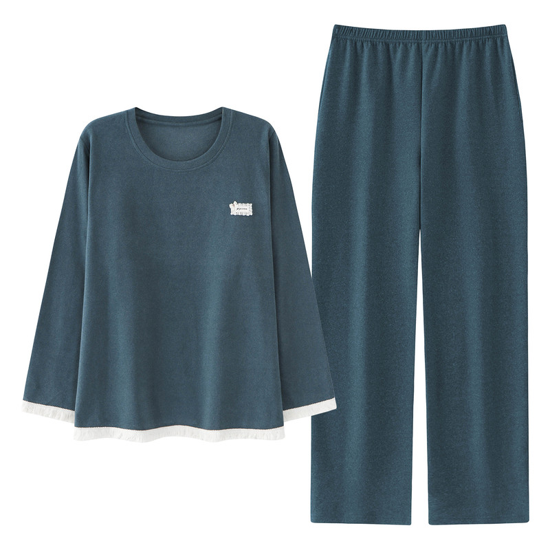 德绒家居服女春秋款长袖可外穿