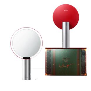 AMIRO觅光化妆镜led带灯O系列小黑镜宿舍家用台式桌面梳美妆镜子