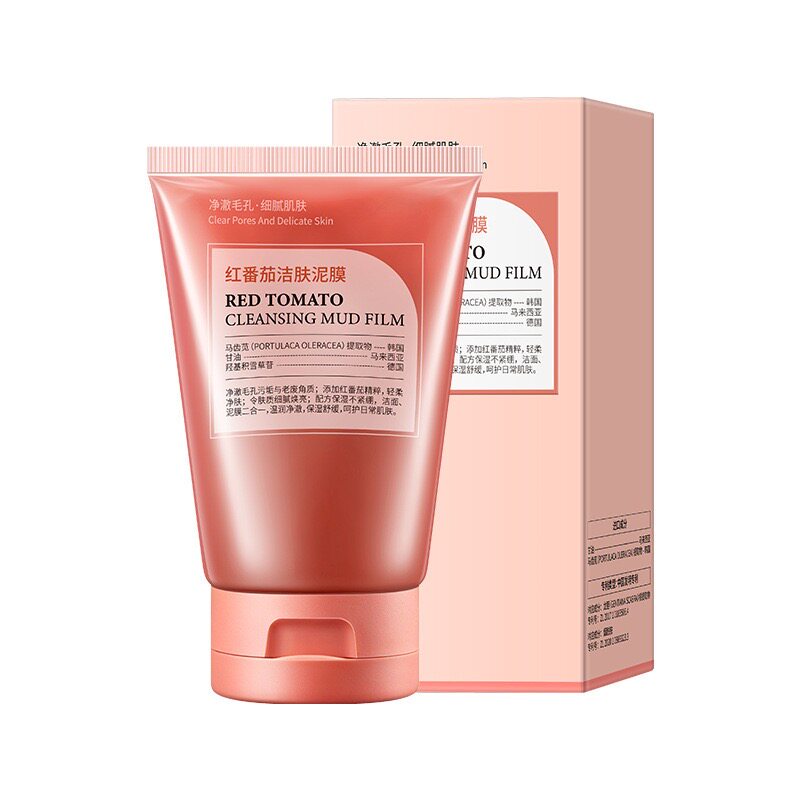 洗面奶+泥膜~一泥俩用 红番茄洁肤泥膜120ml 净澈毛孔 细腻焕亮
