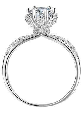 纯银时尚冰雪皇后婚戒