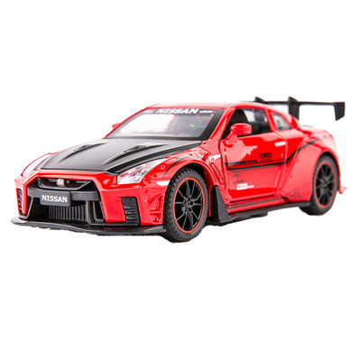 132尼桑gtr跑车r35战神仿真金属