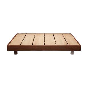 小户型SHOU选无床头全实木榻榻米实木排骨架次卧1米5床加床垫