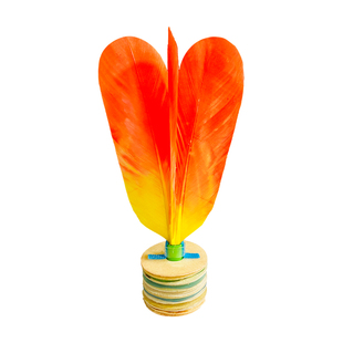 南派花毽纯手工制作大鼓皮底羊皮片毽子大人户外运动健身专用毽球