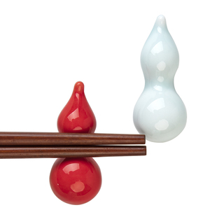 山水一间福禄中国风筷子架陶瓷搁筷子托家用纯色筷枕影青餐具配件