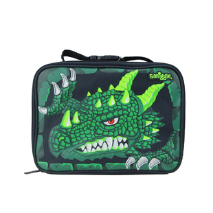 澳洲smiggle午餐包男孩户外收纳便当包防水保温冰袋可爱绿色恐龙