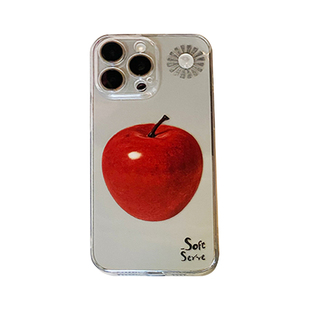 SoftServe柔软供应《宝石苹果》原创iphone透明液态硅胶印花手机壳