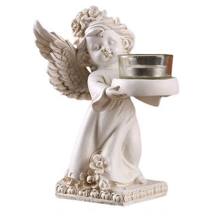 欧式复古天使蜡烛烛台装饰摆件法式浪漫烛光晚餐桌面布置拍照道具