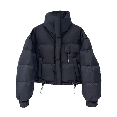 冬季女装2025新款韩版宽松减龄短款羽绒棉服简约加厚小个子面包服