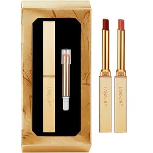 兰瑟小金管口红礼盒豆沙色正红素颜显白润唇膏釉不易沾杯掉色大牌