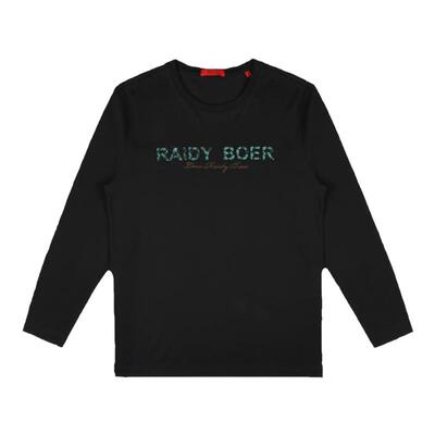 Raidyboer/雷迪波尔男士春秋季新款潮流LOGO亮片圆领长袖T恤 6024