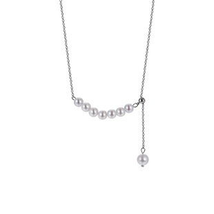 微笑珍珠流苏项链女款2026新款小众高级设计感精致锁骨链日常百搭