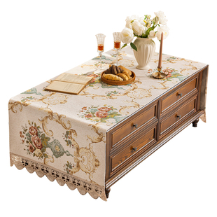 欧式茶几桌布轻奢高级感长方形布艺台布美式防滑遮丑盖布2025新款