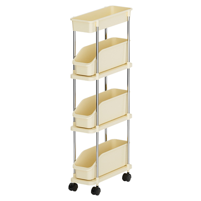 川岛屋厨房夹缝置物架多层小推车