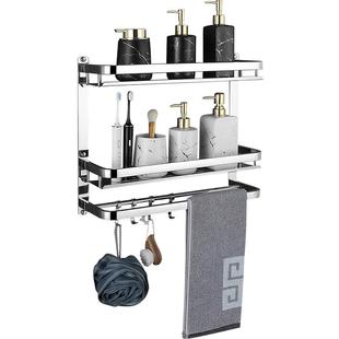 卫生间置物架免打孔浴室304不锈钢加厚洗手间洗漱台厕所洗澡间