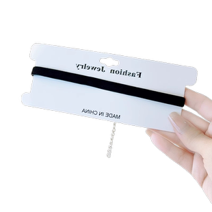 INS网红欧美极简复古黑色丝绒颈带choker项圈颈链原宿朋克项链