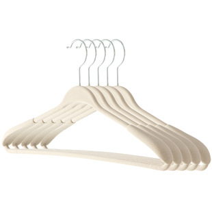 懒角落大衣植绒衣架防滑毛衣羊绒专用无痕家用加厚防肩角宽肩挂衣