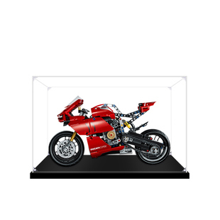 适用乐高42107杜卡迪摩托车模型透明防尘盒子手办亚克力展示盒