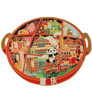 重庆火锅冰箱贴金属磁吸片创意文创旅游纪念品伴手礼家居装饰磁贴