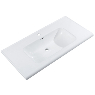 中边盆浴室柜半镶嵌式一体陶瓷单盆洗手盆阳台洗漱柜盆家用洗脸盆