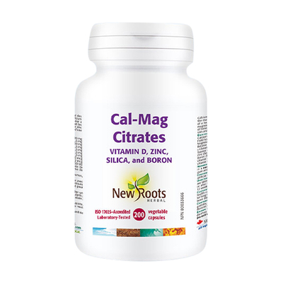 NewRoots柠檬酸钙镁胶囊补钙呵护骨骼补充维生素加拿大进口