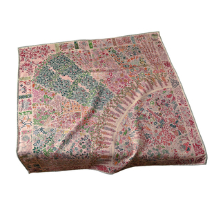 粉色真丝羊毛丝巾小方巾高级感围巾女士2026新款春季薄妈妈款高端