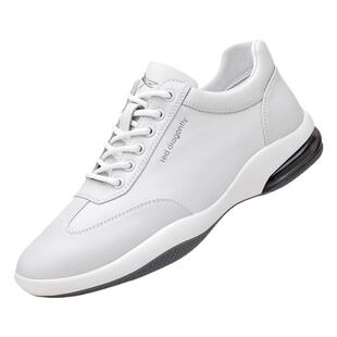 红蜻蜓男鞋春季新款真皮小白鞋运动商务休闲鞋防滑透气增高潮皮鞋