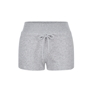 MosesQueen魔西女王美式灰色运动短裤女夏季外穿高腰a字休闲热裤