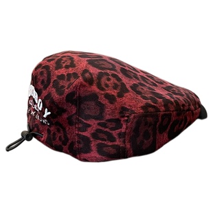 儿童帽子春秋季反带豹纹贝雷帽男女宝宝出游防风帅气英伦前进帽冬